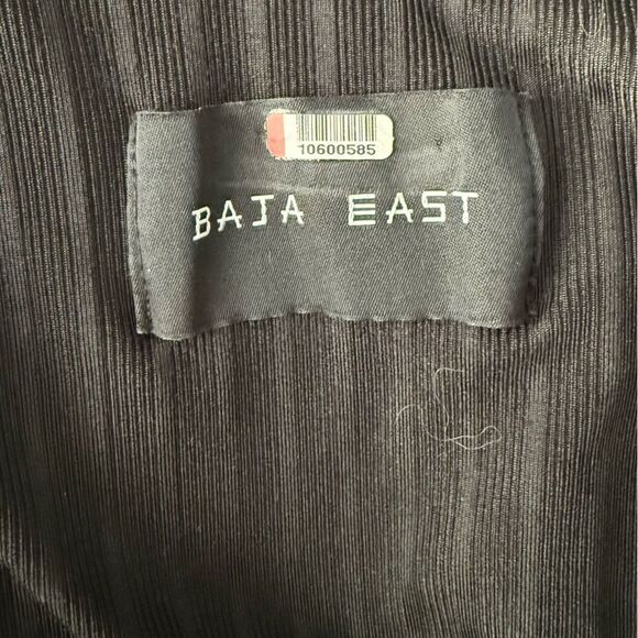 Baja East One Shoulder Gown Maxi Dress Black Ribbed 0 - Picture 5 of 6